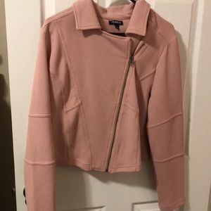 Pink jacket with asymmetrical zipper. Like new!